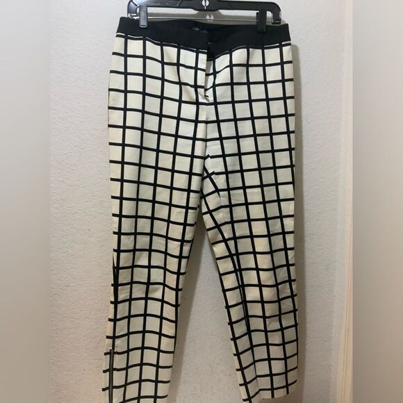 Black Label by Chico's White and Black checkered Pants (Size 0.5) 6.5 US - Picture 2 of 11